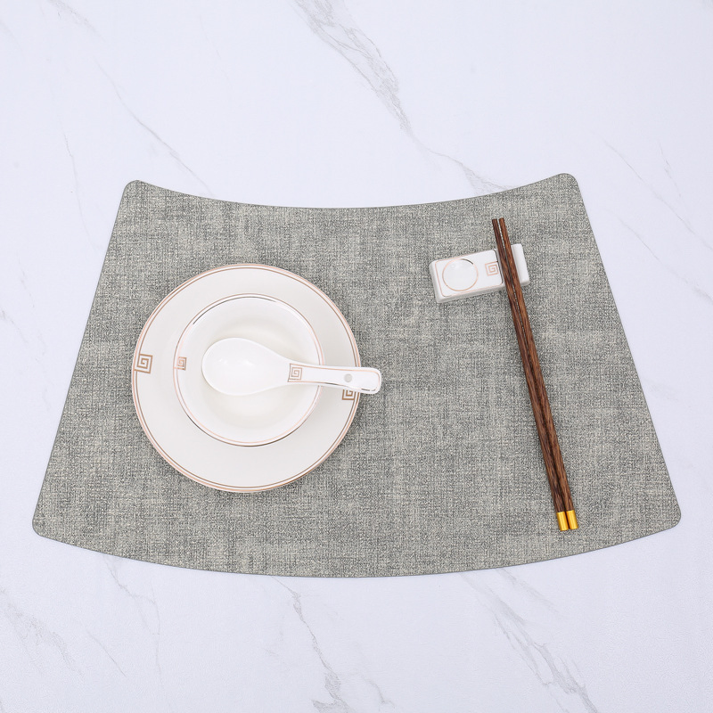 New Type Heat-Resistant Easy Clean PVC Placemats Woven Design Dining Table Mats Kitchen Plain Style Table Pads