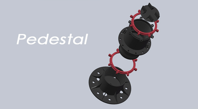 Keel Support for Raising Terrace Decking Adjustable Height Pedestal
