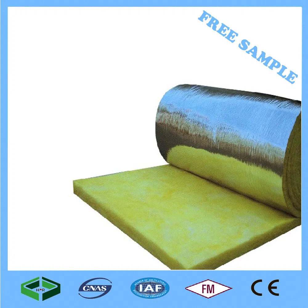 High Temperature Insulation Material Glasswool with Aluminium Foil Insulation for Soundproofing
