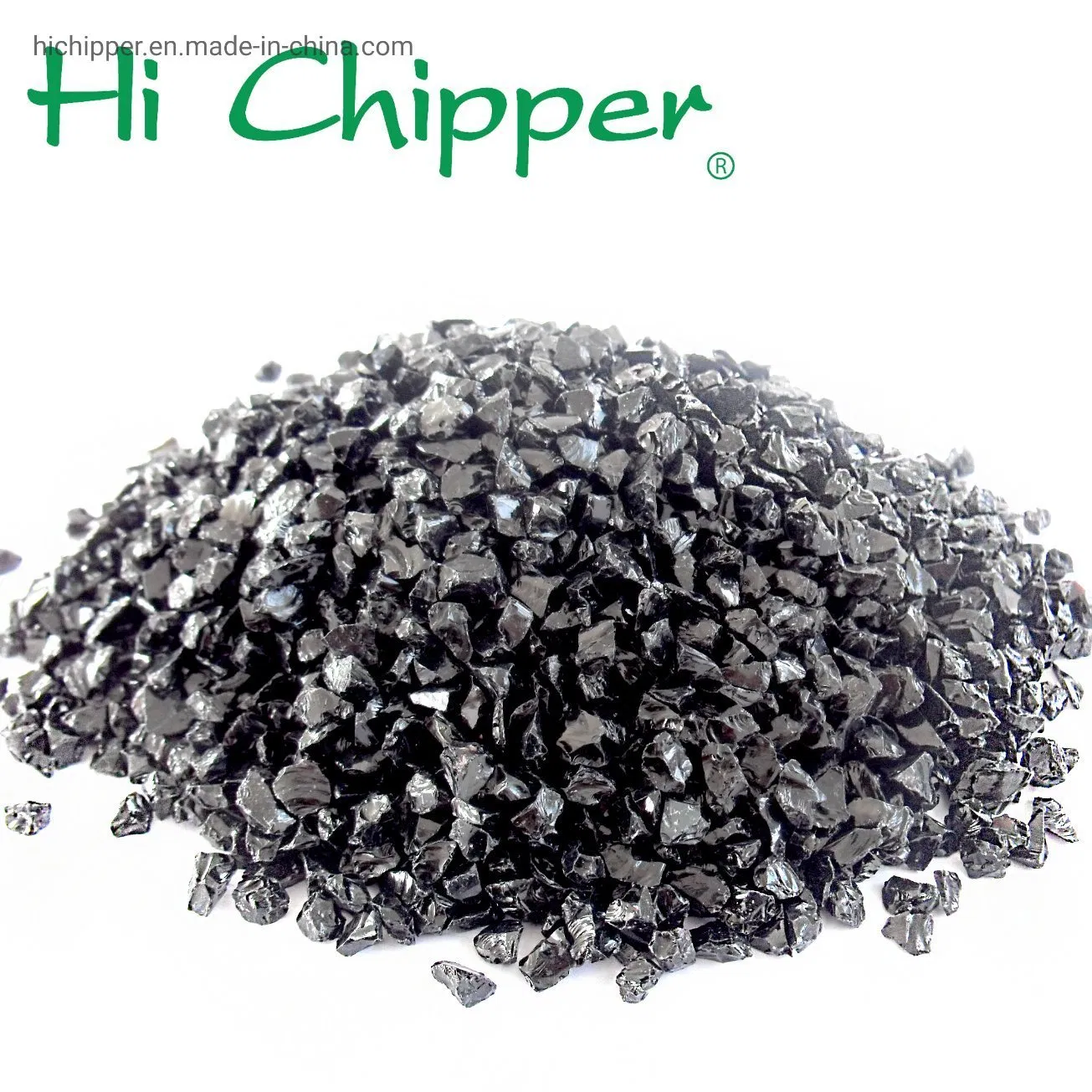 Black Terrazzo Glass Chips for Engineered Stone and Landscaping Decoration
