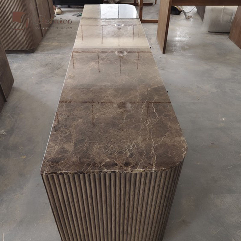 Мебель для гостиной дерево мрамор с ящиками