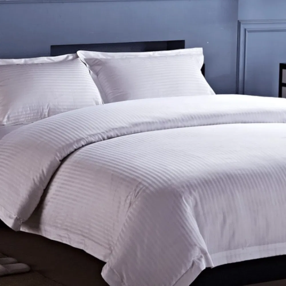 300tc Hotel Satin Stripe Duvet Cover Quilt Cover