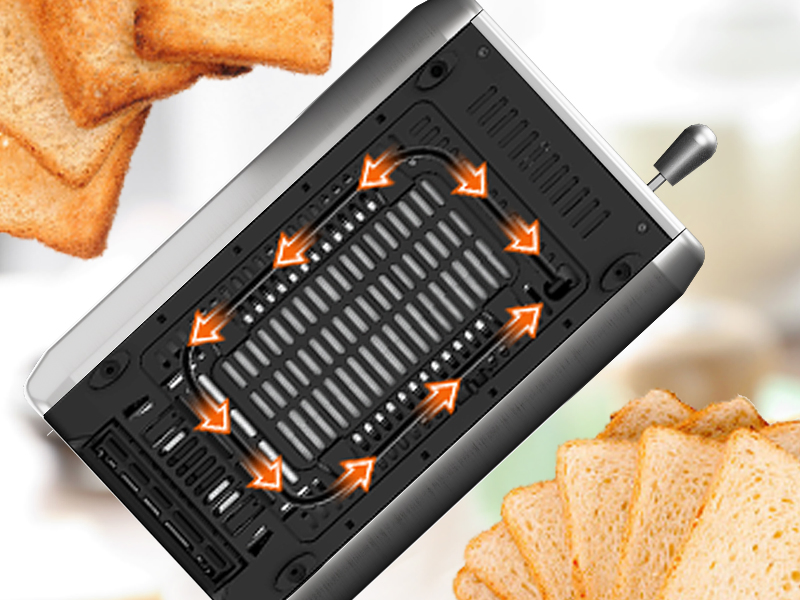 Energy Saving Electric Toaster, 2 Slice Digit Toaster for Cafe Hotel Kitchen