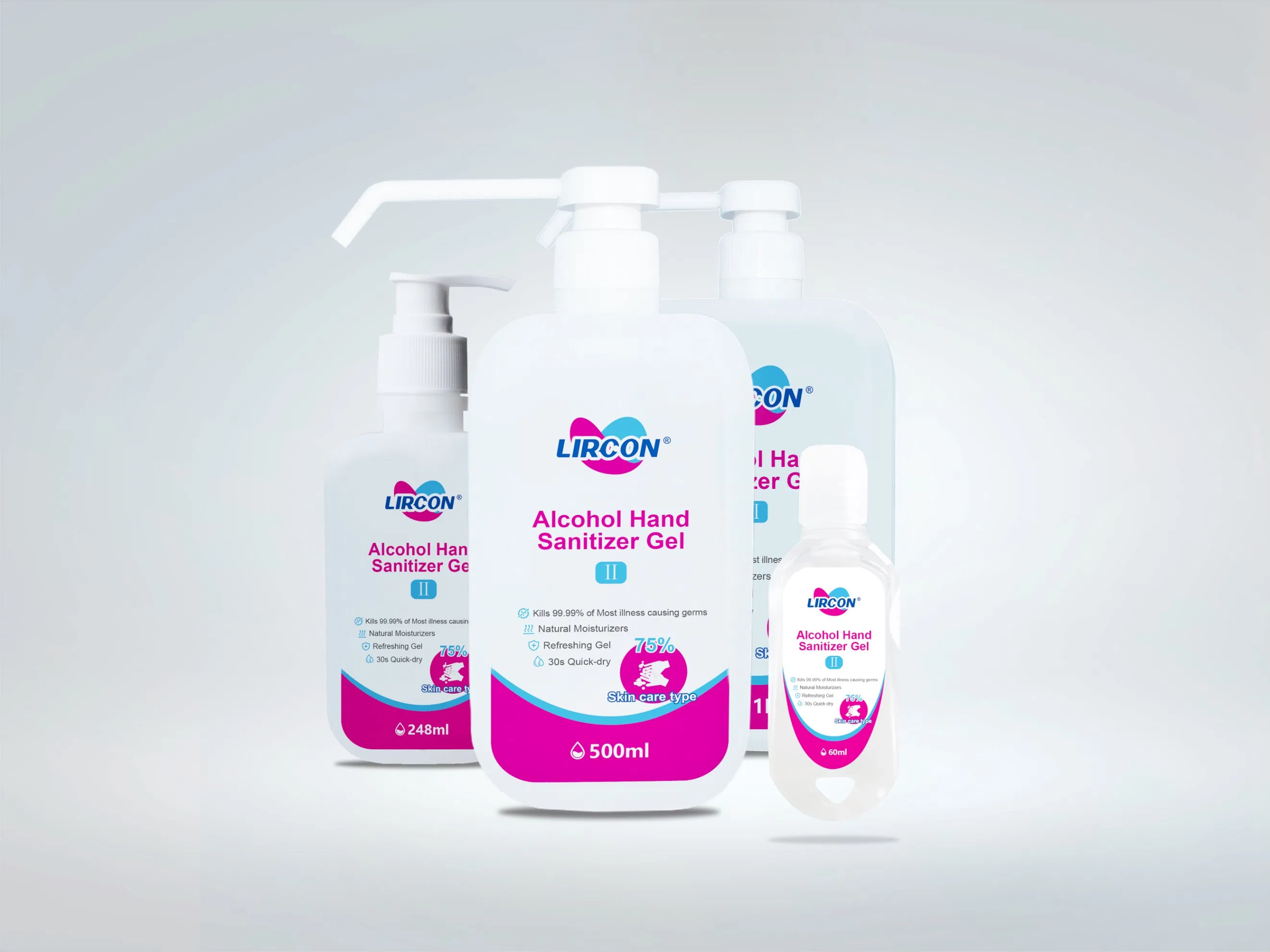 Antibacterial 99.9% Efficient 75% Alcohol Hand Sanitizer Gel