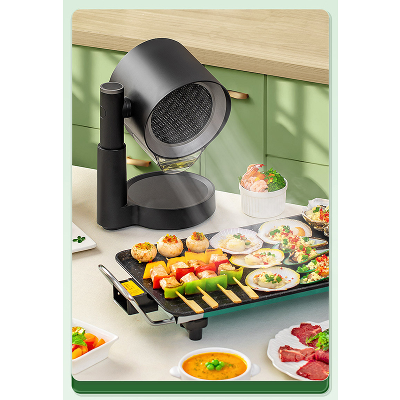 Kitchen Smart Range Hood Tabletop Exhaust Fan with Adjustable Angle Height and 2 Detachabl Washable Filters