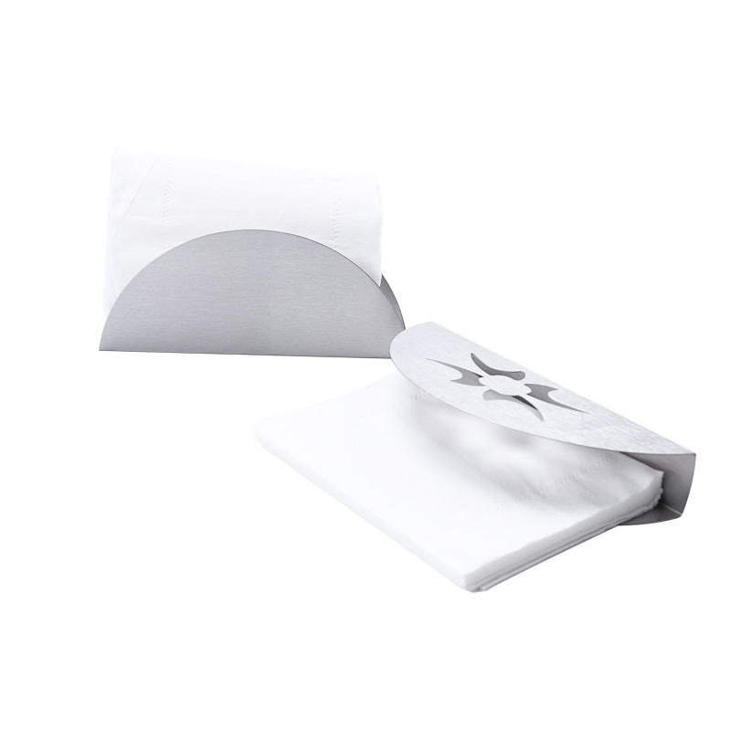 Stainless Steel Western Style Scalloped Tissue Box Paper Towel Napkin Holder Bl12084