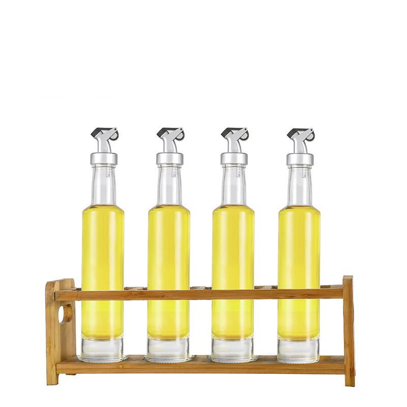 High-Quality Thick Base Premium Glass Oil Bottle with Pourer Lid