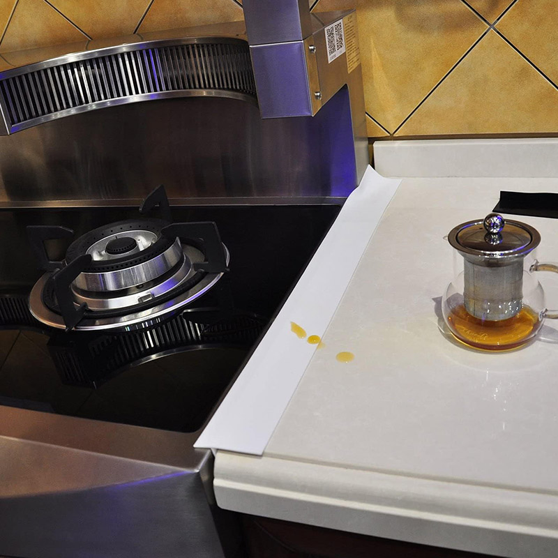 21 25 30 Inches Kitchen Gap Covers Strips Anti-Oil T-Type Silicone Inset Strip Anti-Oil Seal Cover for Gas Stove Counter