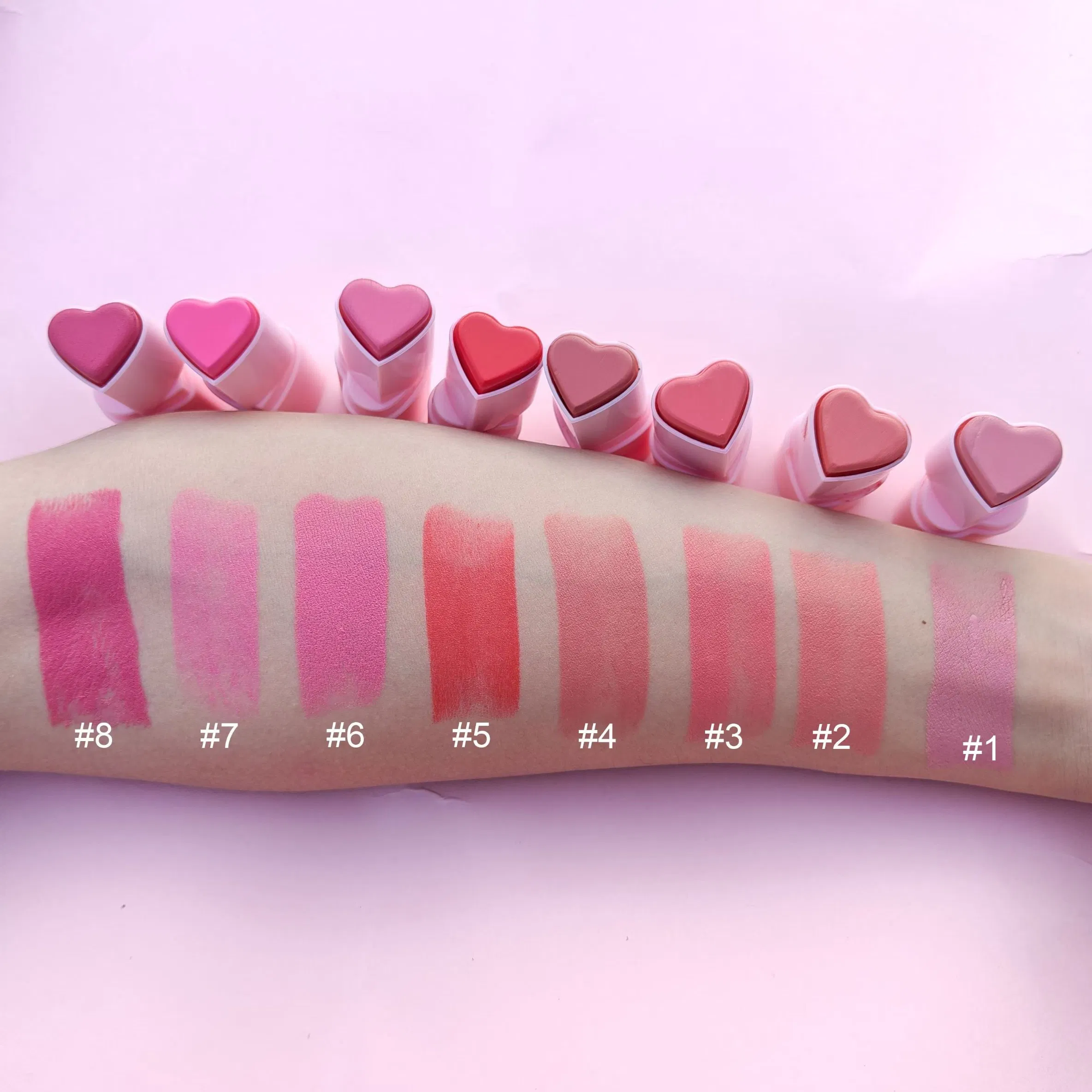 Pigment Pink Blush Stick Private Label Custom Blusher Cream Palette