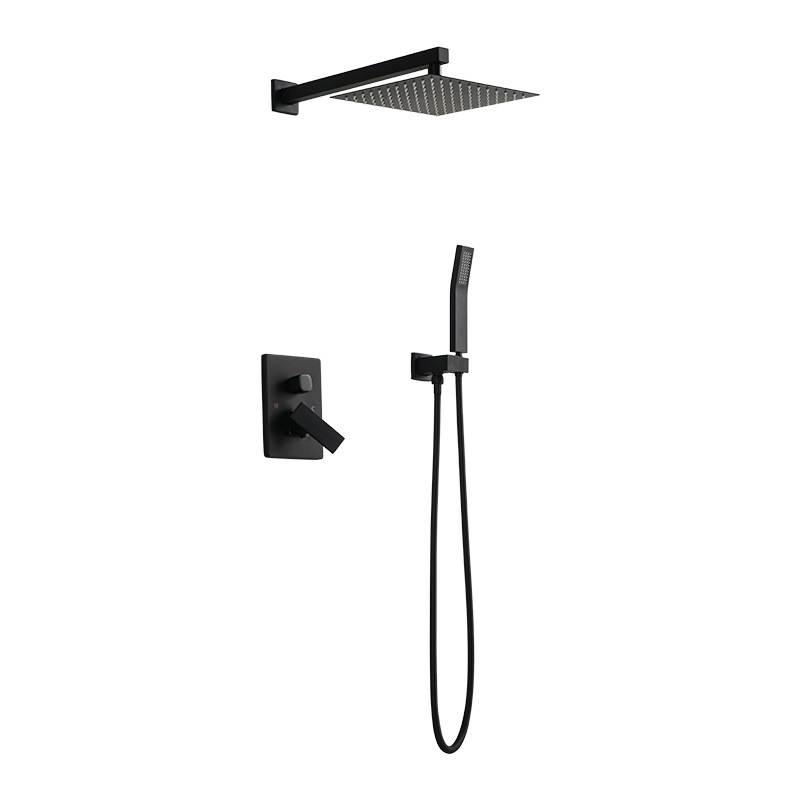 Hidden/Concealed Recessed Shower Hidden Wall-Embedded All-Copper Shower Set