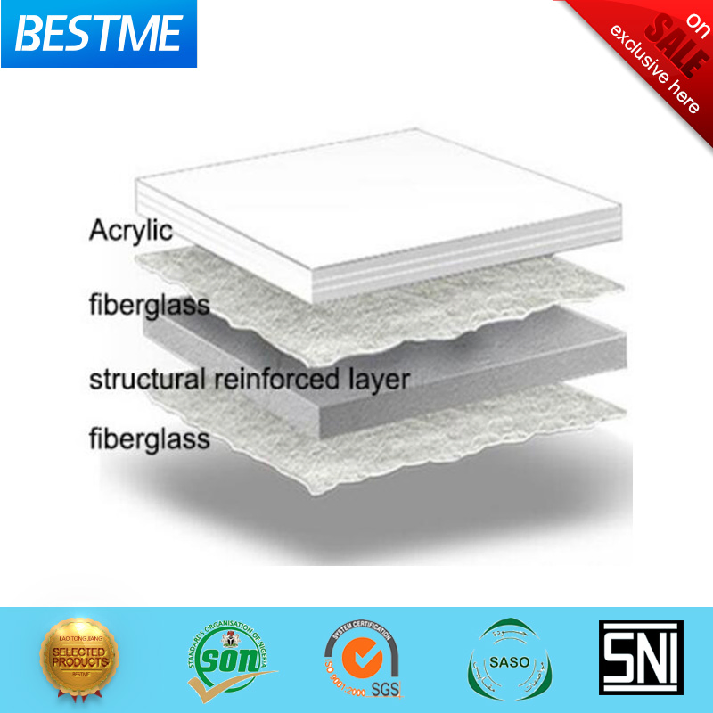 Акриловая ванна BESTME белая, европейский стиль (BT-Y2507)