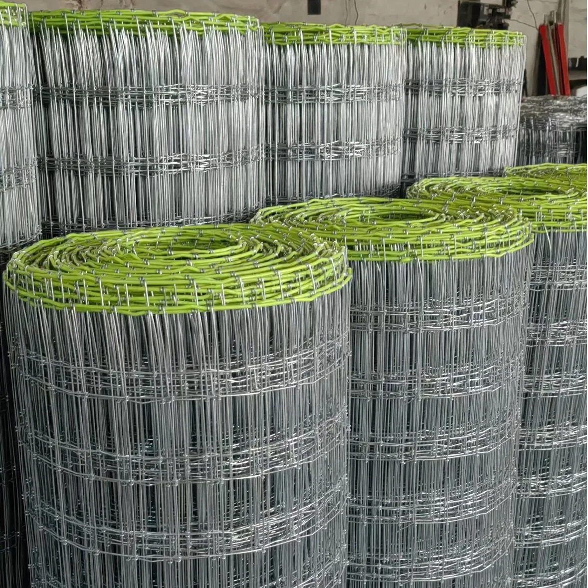 Iron Wire Mesh Fixed Knot Fence Agriculture Farm Field Livestock Fence Deer Cattle Horse Non-Climb Fencing Galvanized Grassland Fence