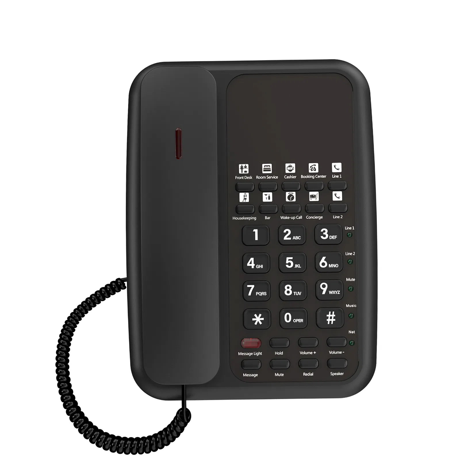 Wireless Hotel Room Phone with 10 Speed Dial Features