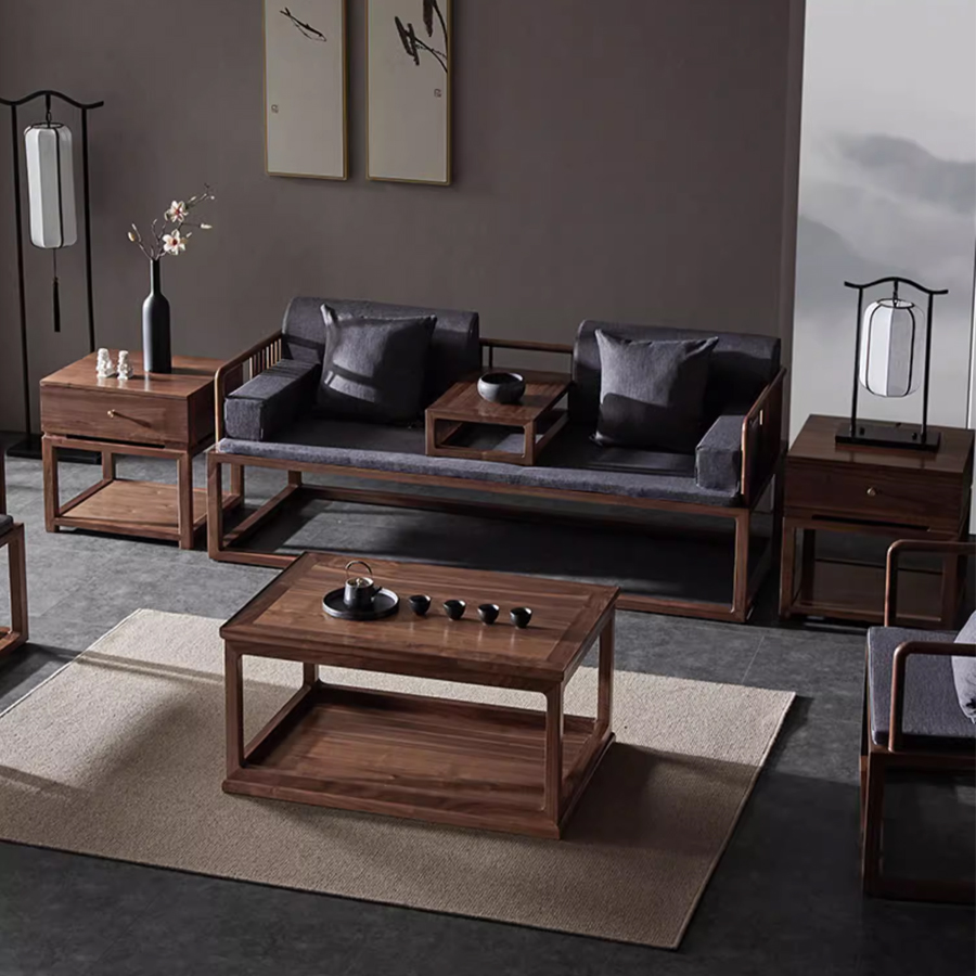 Мебель массив дерева китайский стиль диван кровать шкаф