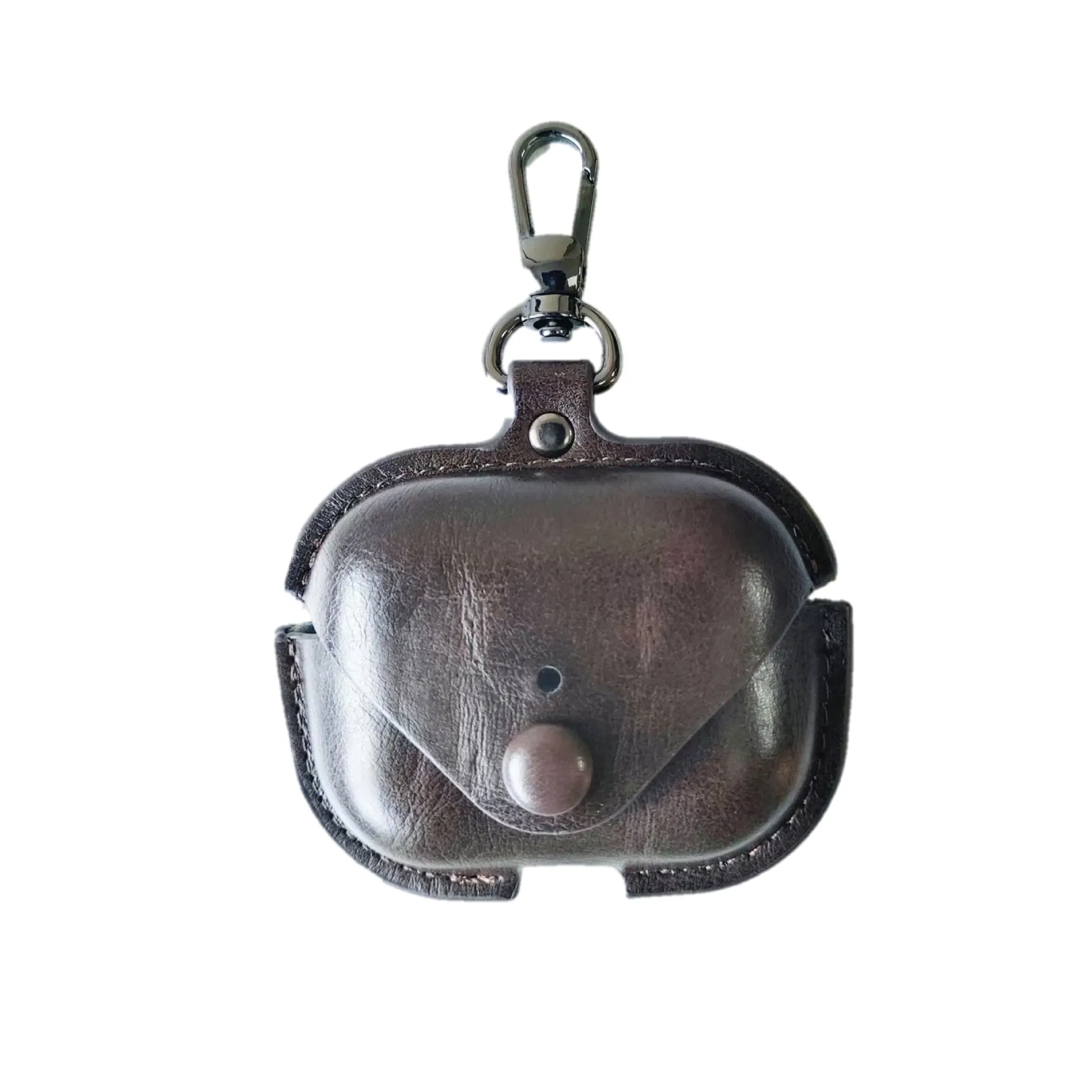 Business Style Leather Portable Colorful with Keychain Earphone Protective Cover