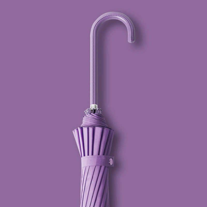 Wholesale Straight Handle Automatic Engraving 16 Bone Waterproof Umbrella