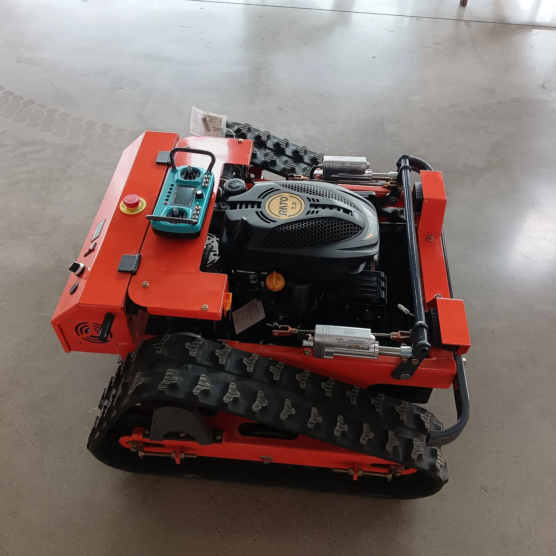 Remote-Controlled High-Efficiency Electric Robotic Lawn Mower for Grasslands and Lawns