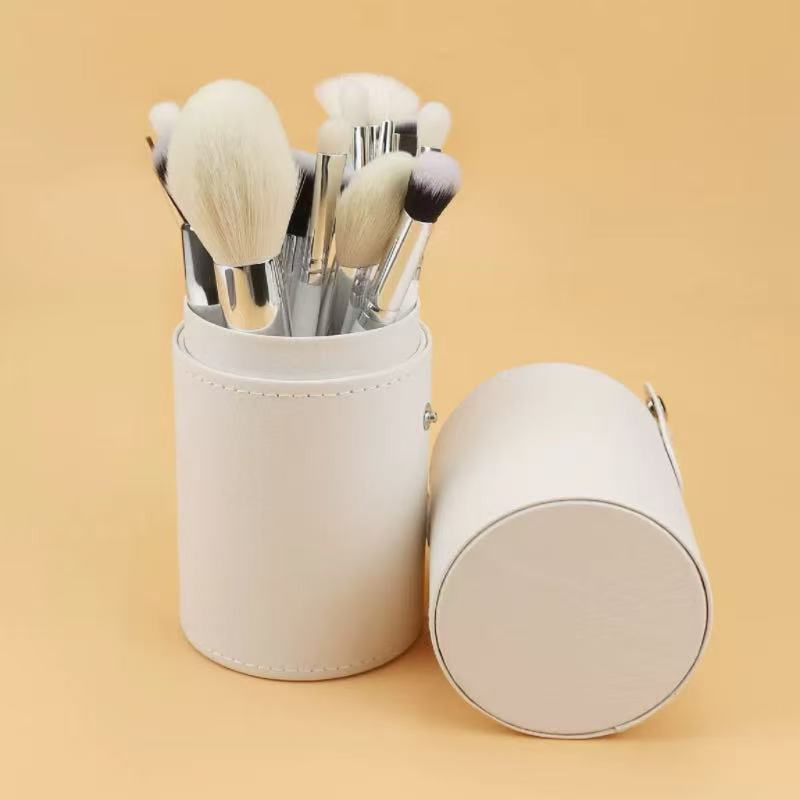 Cross Border Direct Eyeshadow Loose Powder Blush 15PCS White Makeup Brush Set