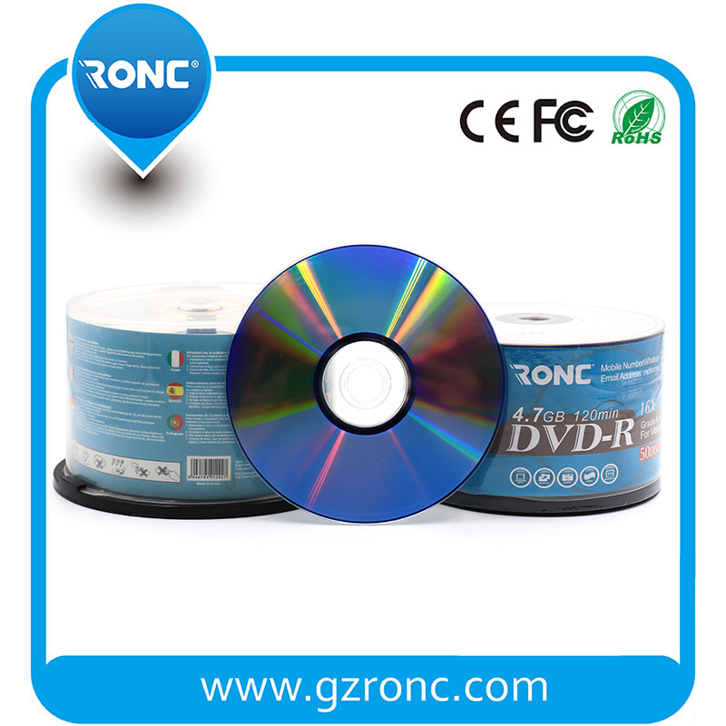 DVD-R 4.7GB 16x, односторонние, Grade A+ (50 шт.)