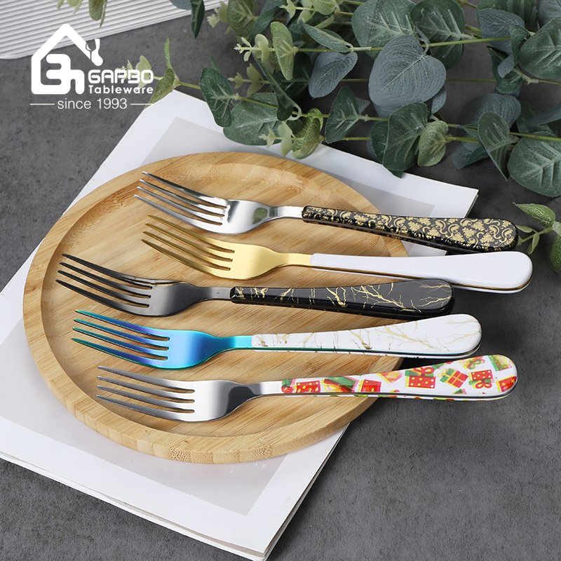 Retail Wholesale 410ss Dinner Fork Plastic Abp Handle