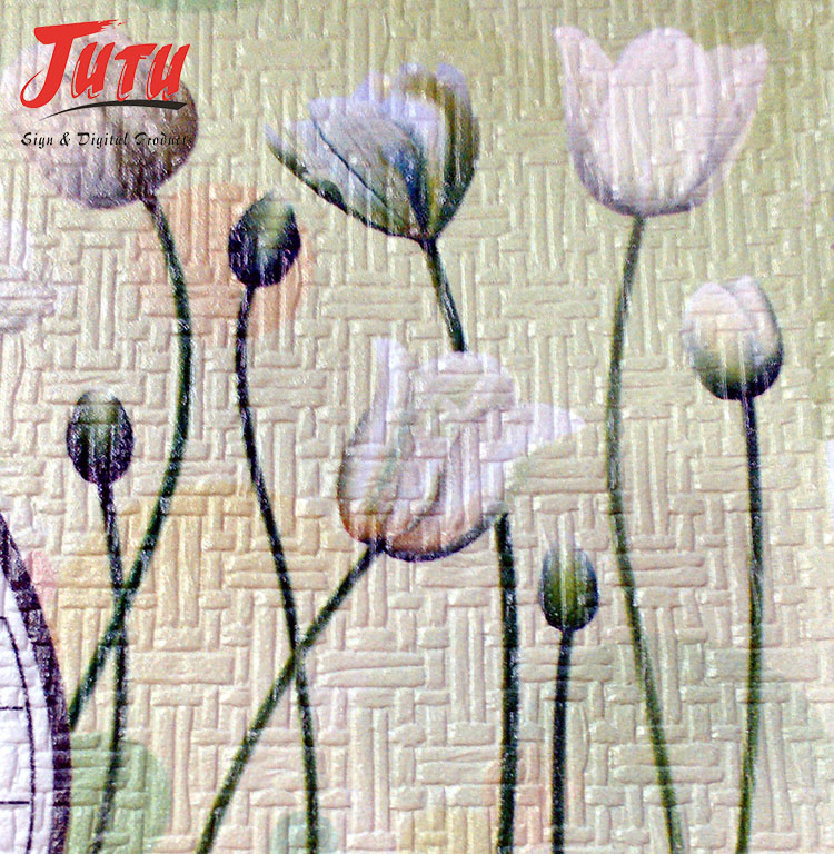 Jutu Embossing Wall Paper Digital Printing Wallpaper Self Adhesive Wallpaper