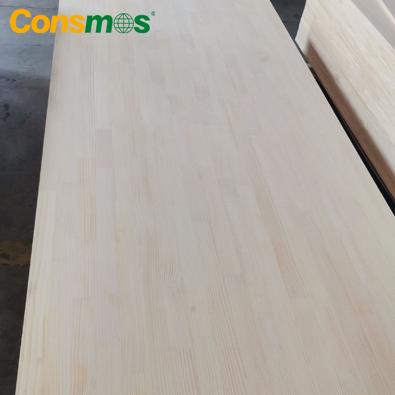 Consmos 12mm Natural Radiata Pine Wood Timber Solid Wood Finger Jointed Boards for Furniture and Cabinet