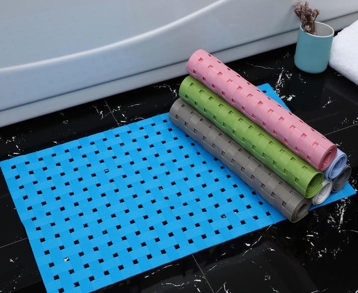 PVC Anti Slip Bathroom Mat Patchwork Colorful Bathroom Mat