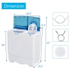 Twin Tub Laundry Cleaning Top Loading Mini Automatic Washing Machine