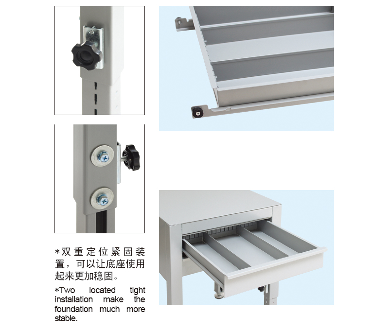 Metal Drill Foundation with 1 Drawer