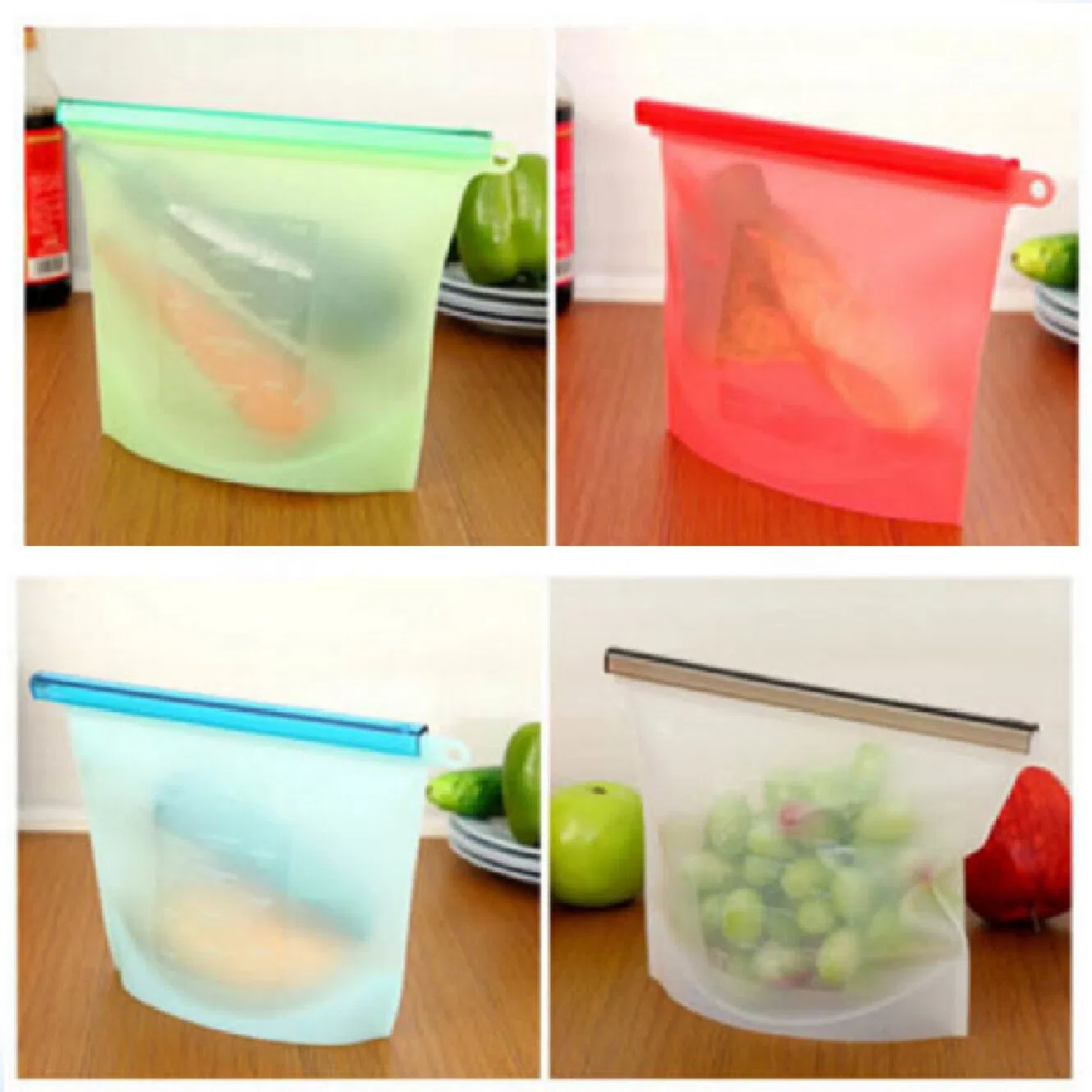 Custom Reusable Silicone Food Cooler Bags for Food Storage