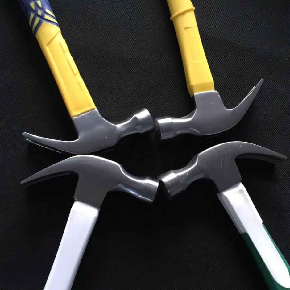 Overpeak 8-Ounce Claw Hammer with Fibreglass Handle Non-Slip Rip Claw Framing Hammers for Household Maintenance