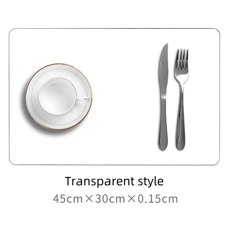 Easy Clean Tablecloth Clear Film Multi-Use Kitchen Office Desk Table Placemats Flexible Transparent Place Mats