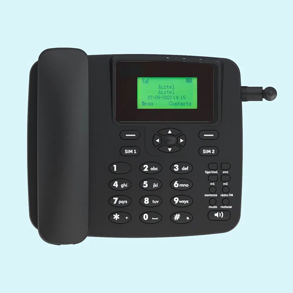 Sleek Wireless Desk Phone User-Friendly 4G Fixed with Antenna