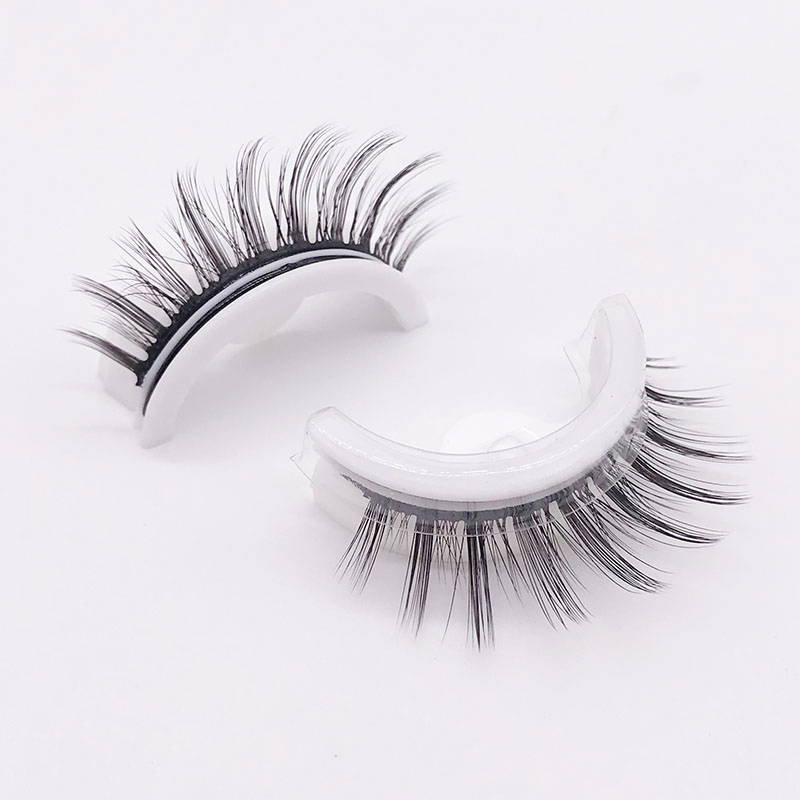 Wholesale Natural Self-Adhesive Reusable Non Adhesive False Eyelashes