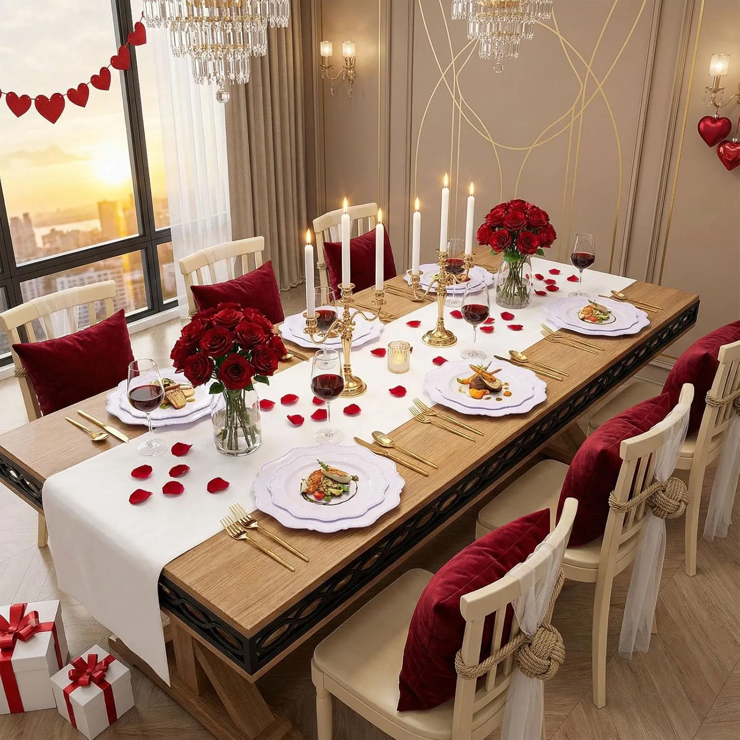 Fancy Plastic Beaded Plates, Disposable Christmas Plastic Plates