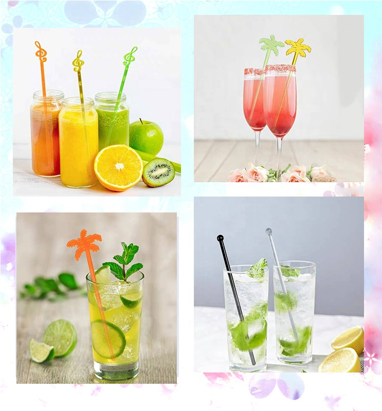 Tropical Coconut Tree Drink Swizzle Sticks for Cocktails