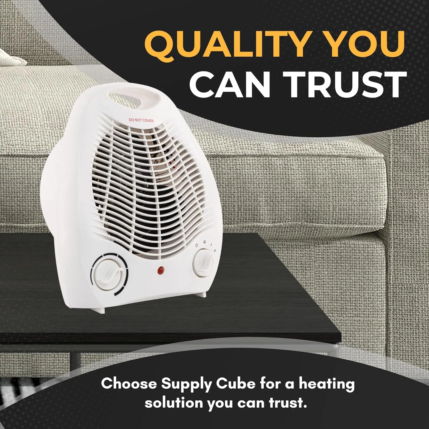 2 Heat Settings Electric Portable Fan Heater with Overheat Protection (FH-A01)