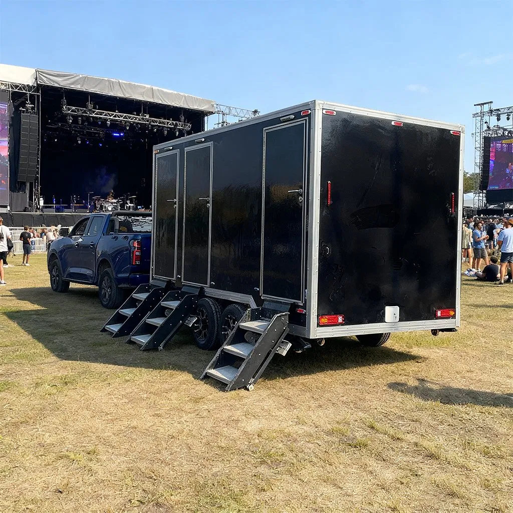 Factory Direct Luxury Restroom Toilets and Shower Mobile Portable Toilet Trailer Outdoor Bathroom Unit for Sale
