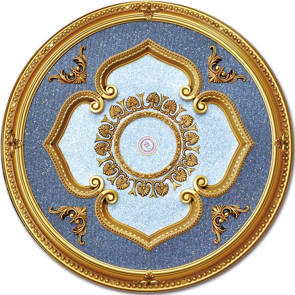 Banruo Beautiful Classic Blue Premier PS Polystyrene Ceiling Medallions