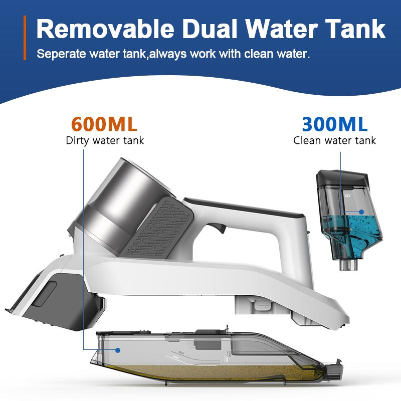 Suzhou Factory Direct Handhald Battery Cordless Spot Clean Pet PRO Portable Sofa Carpet Vacuum Cleaner with Roll Brush