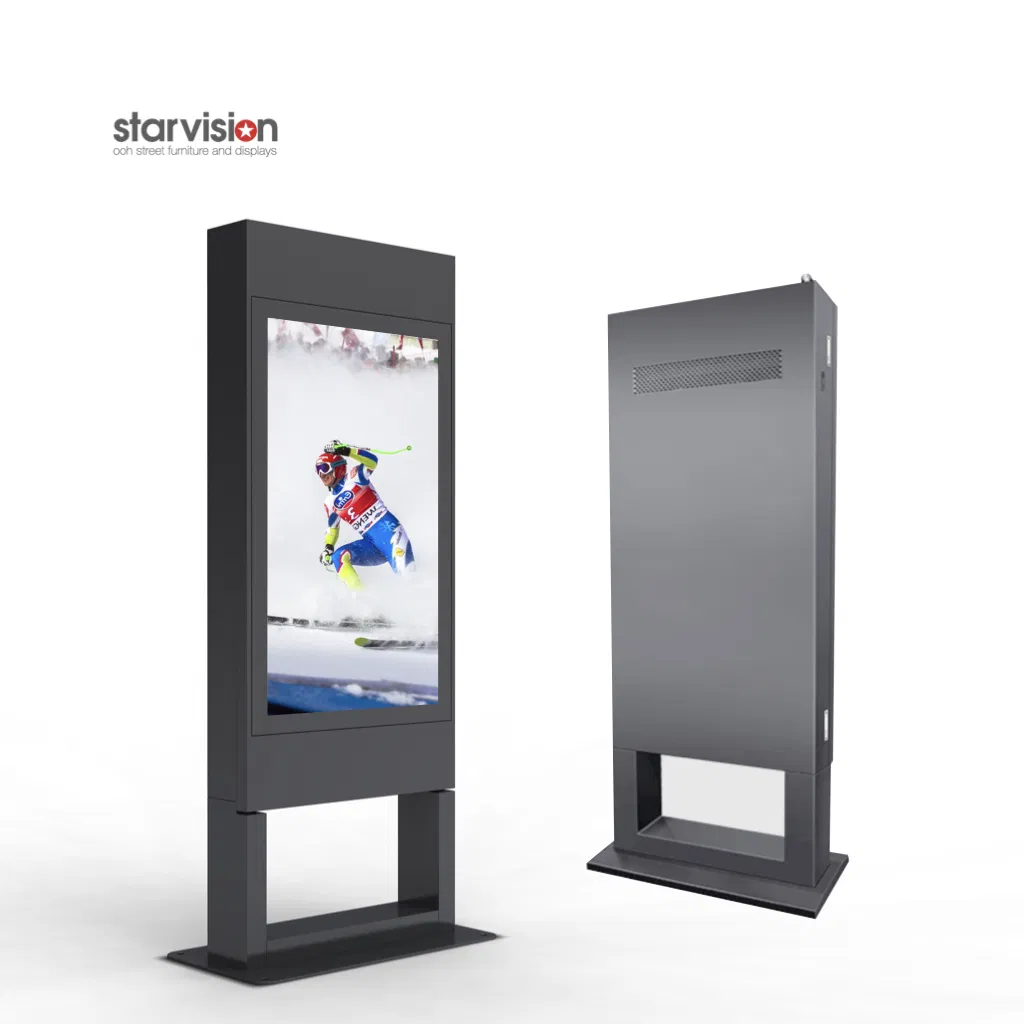 Waterproof IP65 Outdoor Advertising LCD Display Screen Touch Screen Kiosk Ultra Wide Viewing Angle