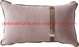 Navy Blue Velvet Metal Color Home Hotel Cushion with Cotton
