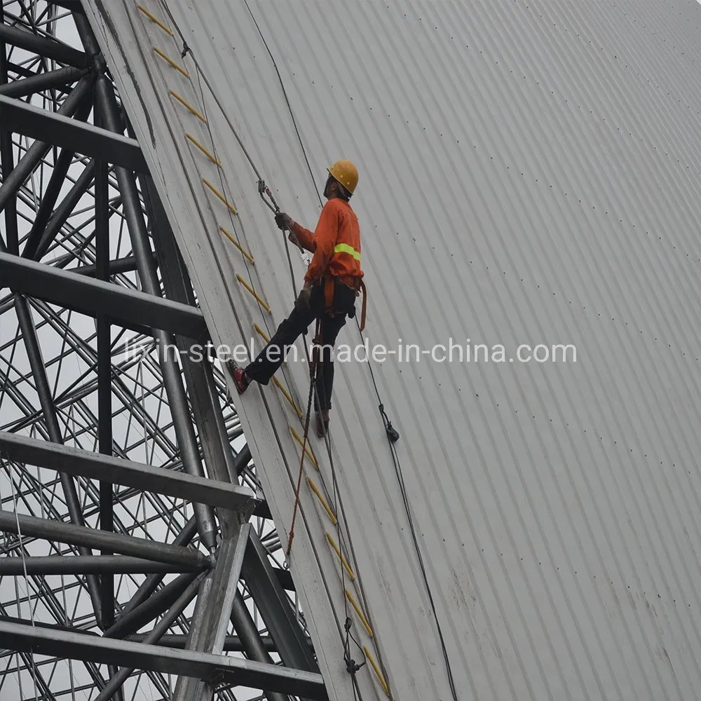 Arch Steel Structure Space Truss Roof Prefab Steel Frame Hangar Building