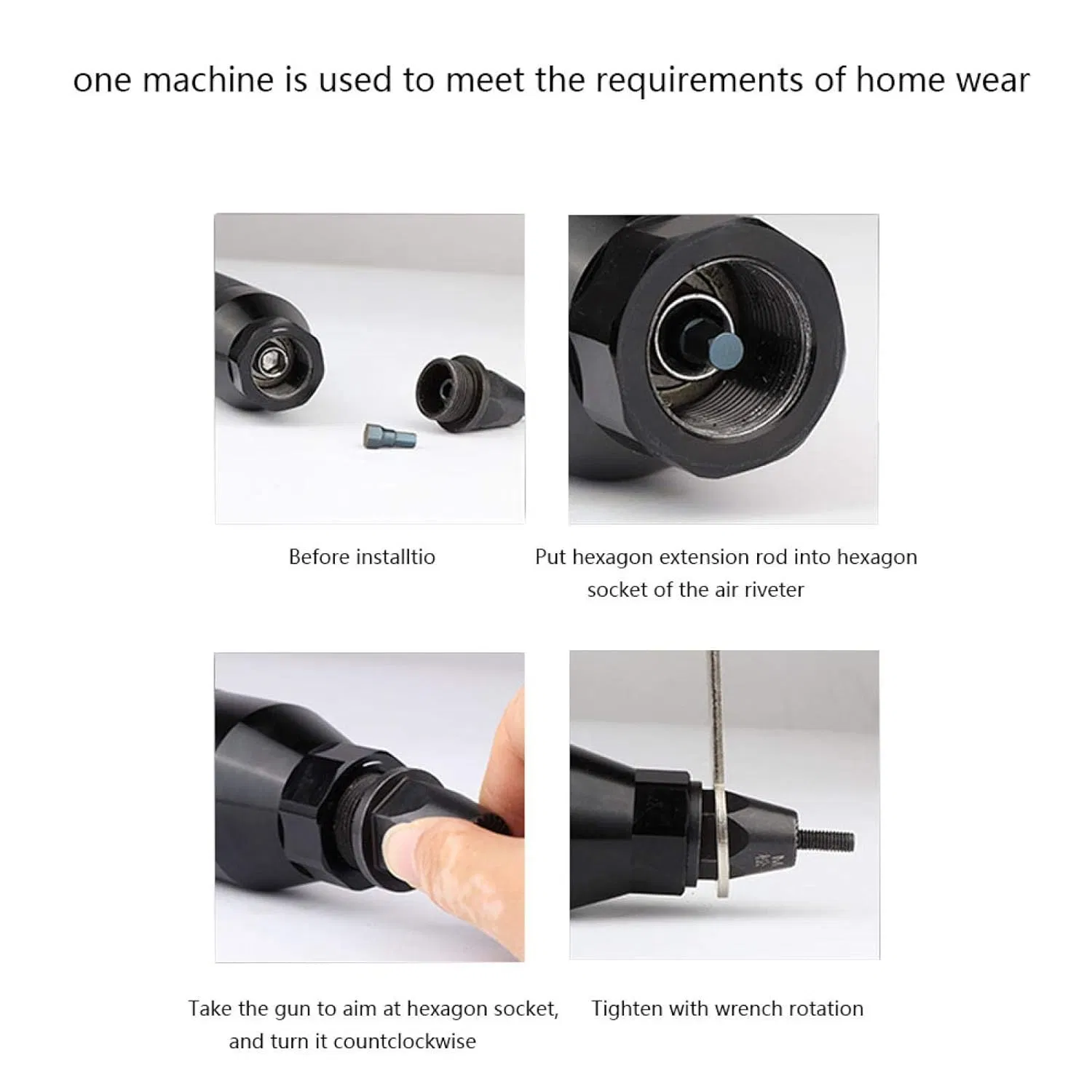 Air Rivet Nut Pull Setter Tool M6 M8 M10 Pneumatic Rivet Nut Gun