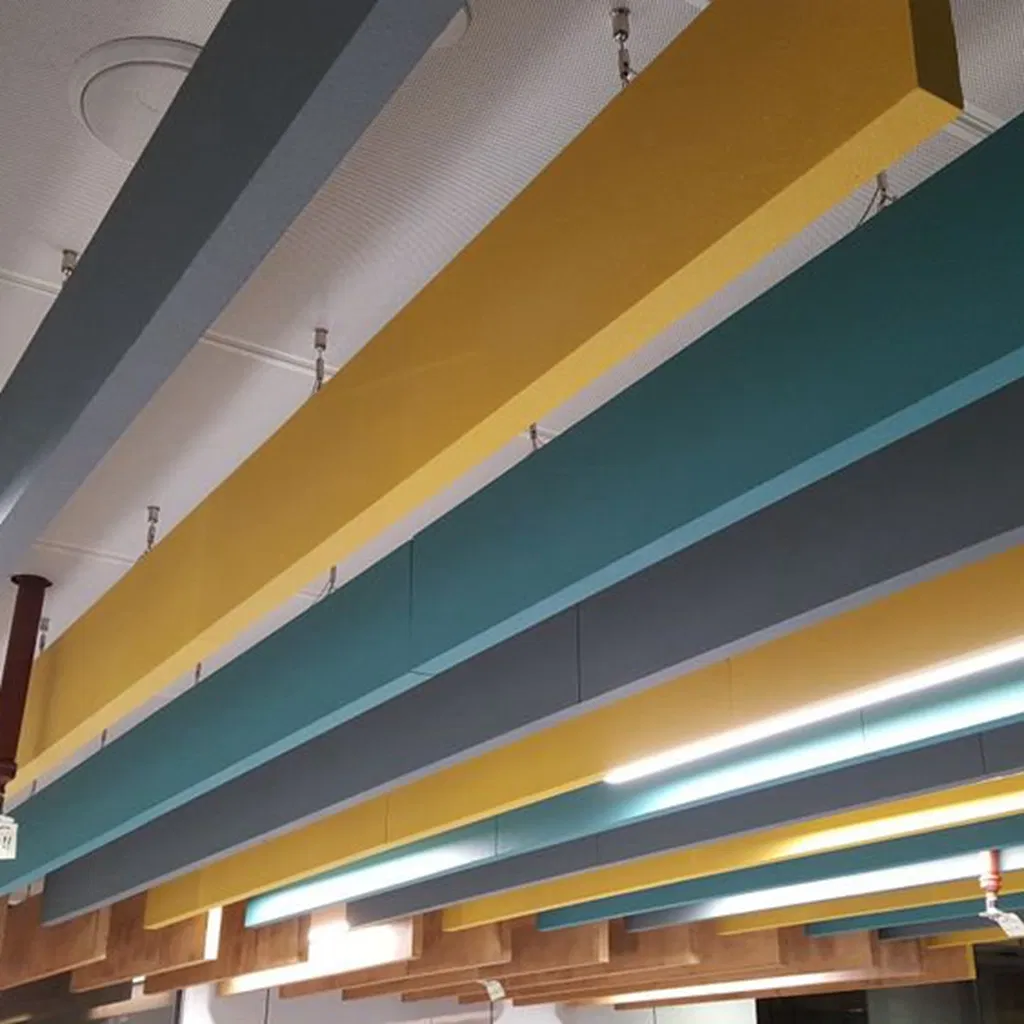 Noise Control Acoustic Ceiling Panel Fiberglass Baffle Beam