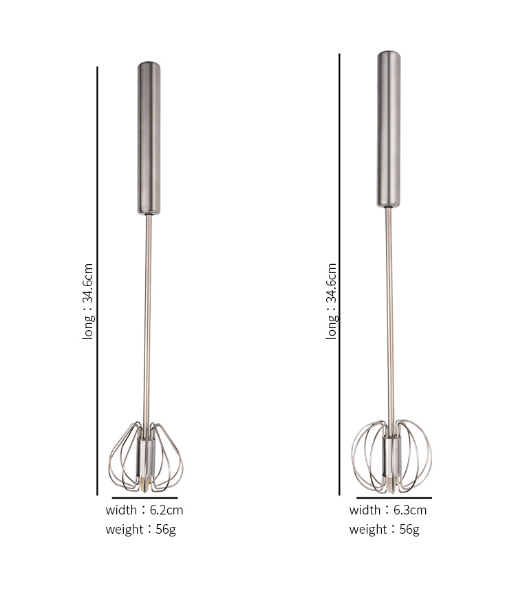 Wholesale Professional Baking Tools Stainless Steel Semi-Automatic Egg Whisk