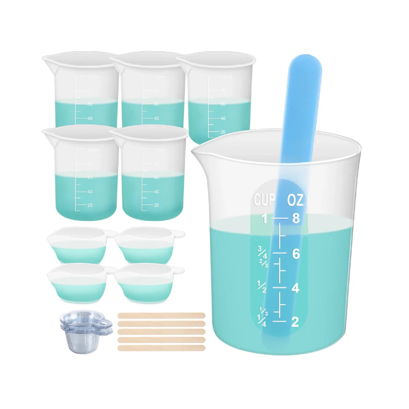 Силиконовая мерная кружка пищевая, 12 унций