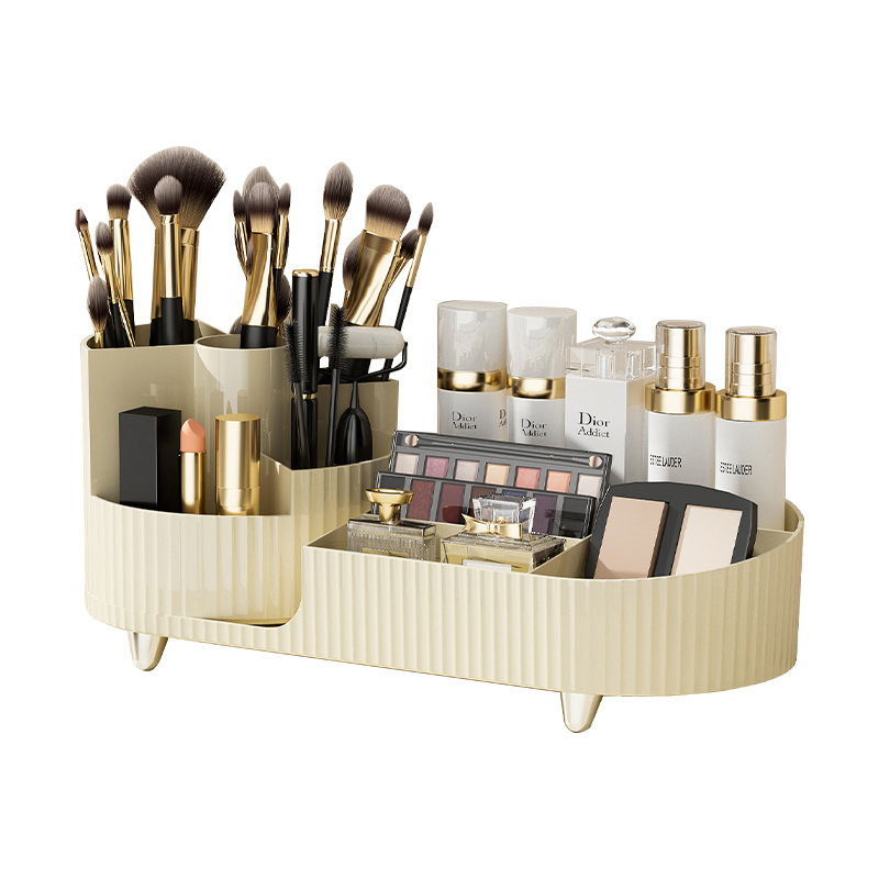 Rotating Makeup Organizer Large Capacity Cosmetic Display Case Easy to Hold