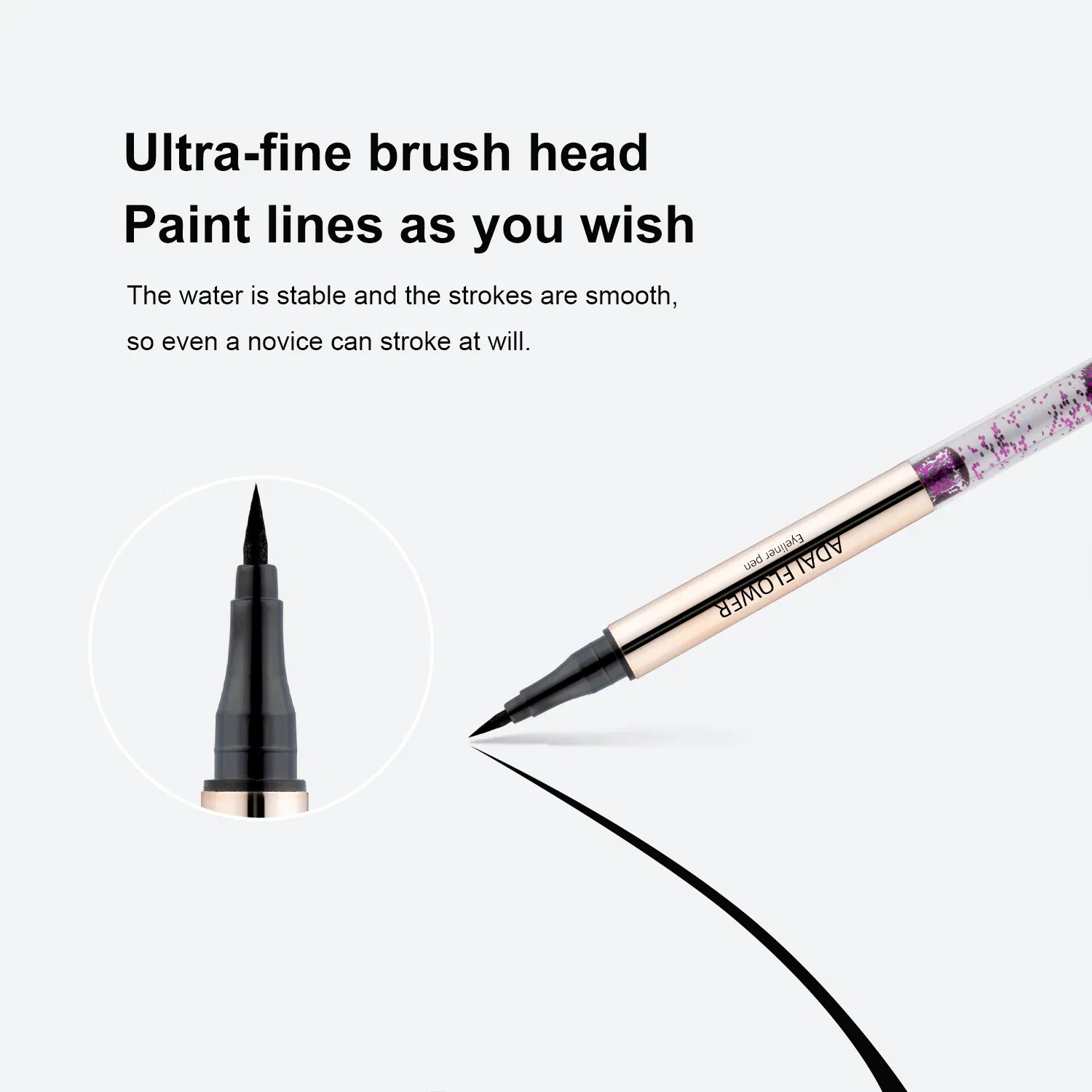 Crystal Best Waterproof Sweat-Proof Smudge Proof Liquid Eyeliner Wholesale Cosmetics Free Sample