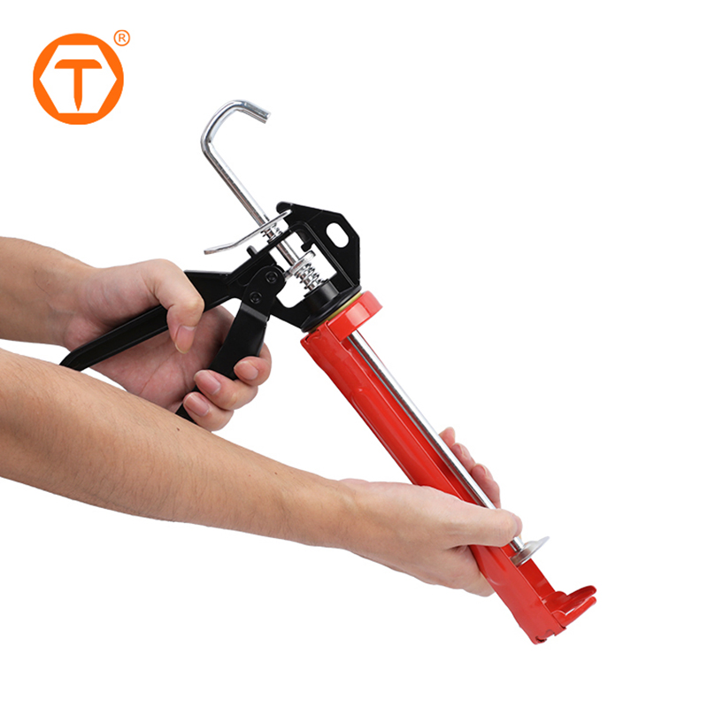 OEM 9 Inch Heavy Duty Silicone Sealant Aluminum Single Handle 380ml Caulking Gun